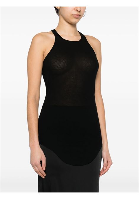 Black ribbed top - women RICK OWENS | RP01D2101RC09